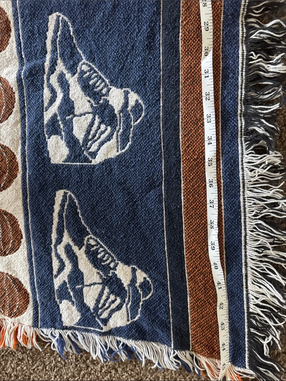 Vintage Basketball Sneaker Design Tapestry Throw Blanket -